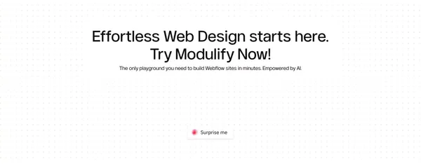 Modulify AI – Design Smarter, Build Faster | Powered by AI - Landing design inspiration