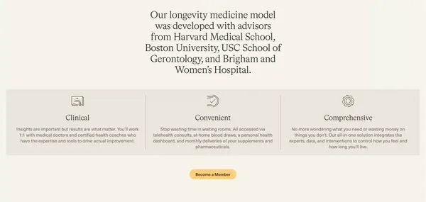 Lifeforce: Your Longevity Partner - Landing design inspiration