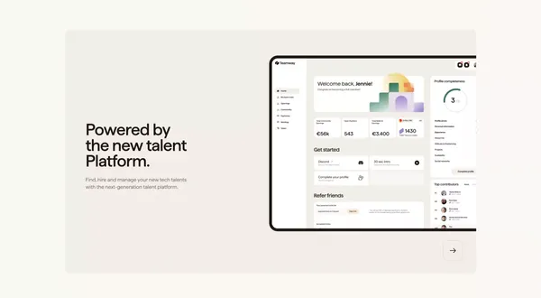 Teamway | The member-owned tech society - Landing design inspiration
