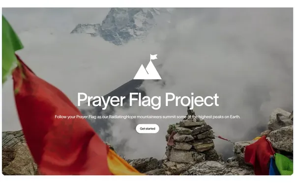 RadiatingHope® | A Non-Profit for Global Cancer Care & Support - Landing design inspiration