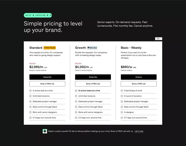 Design Subscription - Double Makers - Landing design inspiration
