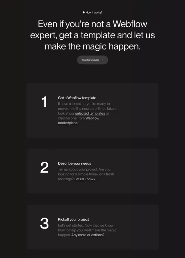 FixFlow — Reliable, premium, and creative customizations for your Webflow projects and templates - Landing design inspiration