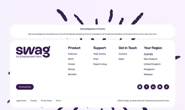 Swag: The All-in-one Superapp For Smarter Work, Career & Life. - Landing design inspiration