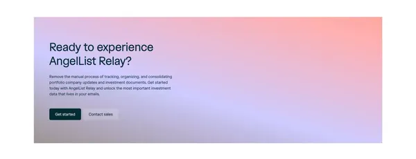 Relay | AngelList - Landing design inspiration