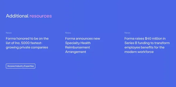 Forma | Employee benefits that flex to fit everyone’s life - Landing design inspiration