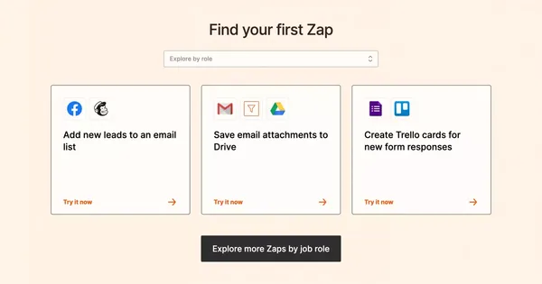 Zapier | Automation that moves you forward - Landing design inspiration