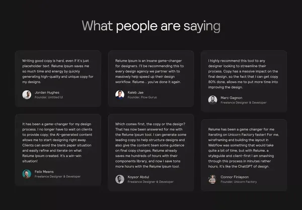 The Fastest Way To Write Copy For Your Website | Relume Ipsum - Landing design inspiration