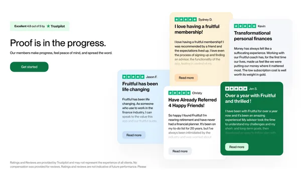 Fruitful - Your money, finally figured out - Landing design inspiration