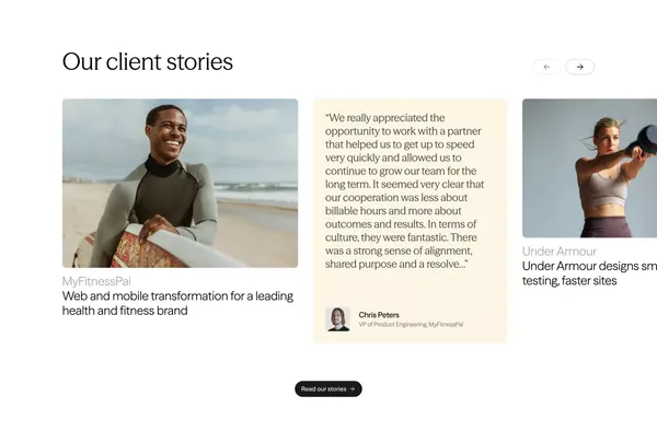 An AI-first advisory and digital engineering firm | Solvd - Landing design inspiration