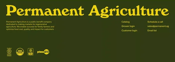 Permanent Agriculture - Landing design inspiration