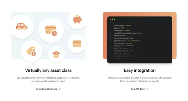 Infrastructure for tomorrow’s lending products | Peach - Landing design inspiration