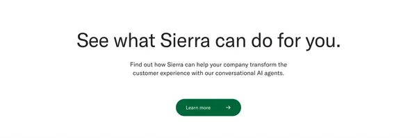 Sierra - The Conversational AI Platform - Landing design inspiration