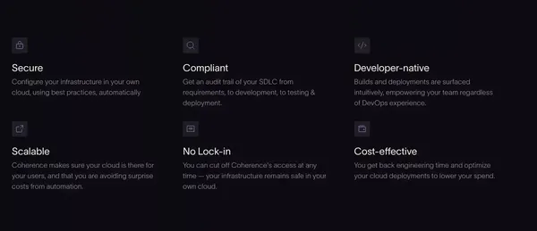 Coherence — The Heroku-like DX layer for your AWS - Landing design inspiration