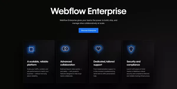 Webflow: Create a custom website | No-code website builder - Landing design inspiration