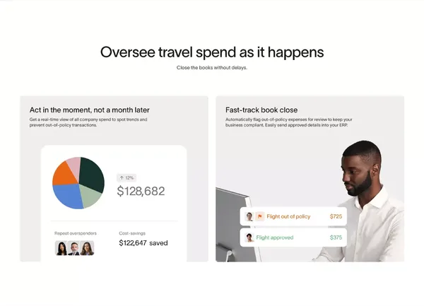 Corporate Travel Booking & Management Platform - Landing design inspiration