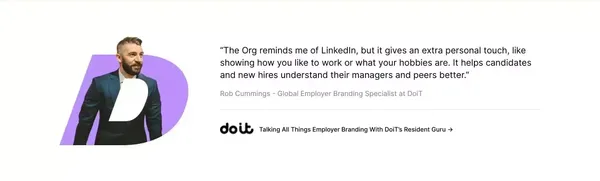 The Org: Talent attracts talent - Landing design inspiration