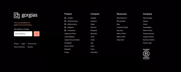 The AI Customer Experience Platform for Ecommerce | Gorgias - Landing design inspiration