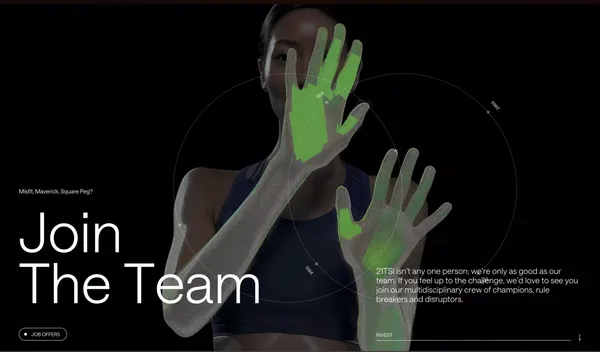21 TSI | Join The Future Of The Sports Industry - Landing design inspiration