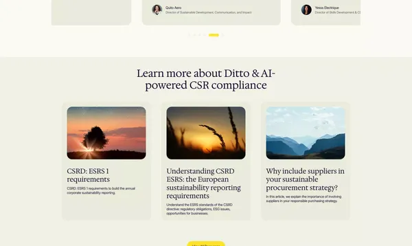 Ditto – CSR & Compliance with AI | Multiply Real Impact - Landing design inspiration