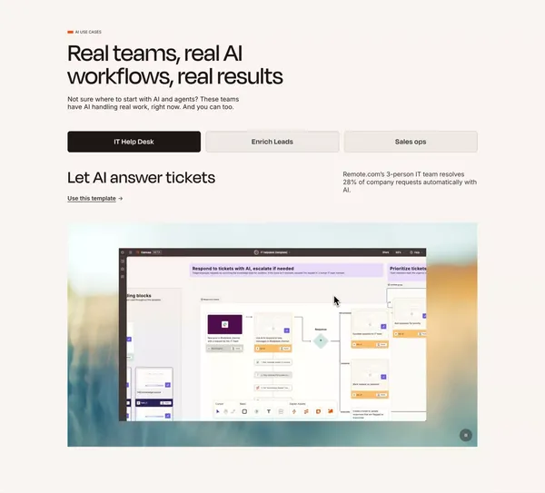 Zapier: Automate AI Workflows, Agents, and Apps - Landing design inspiration