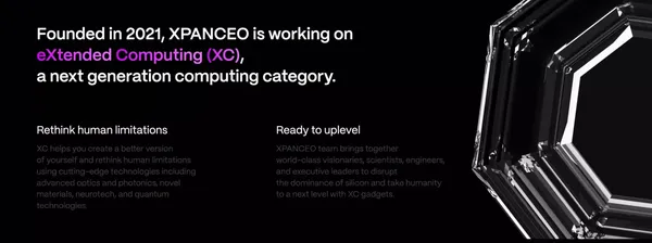 XPANCEO | eXtended Computing (XC) contact lenses - Landing design inspiration