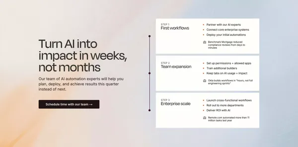 Zapier Enterprise | Scale AI Workflows Fast and Securely - Landing design inspiration