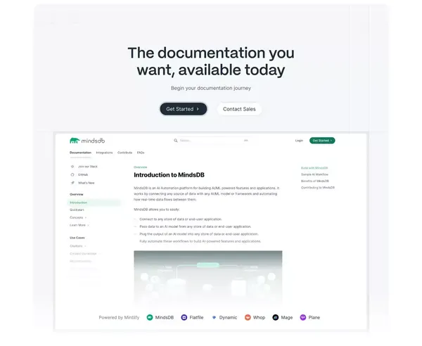 Mintlify - The modern standard for documentation - Landing design inspiration