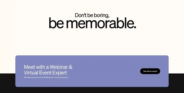 Welcome - Webinar Software for Marketers - Landing design inspiration