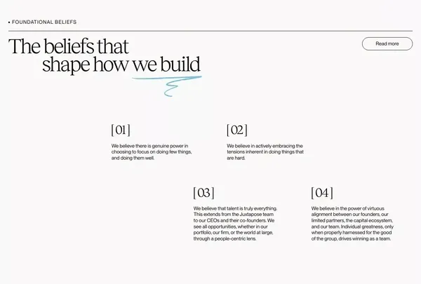 Juxtapose - Landing design inspiration
