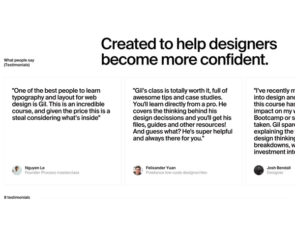 Typography in web design: Learn editorial style web design - Landing design inspiration