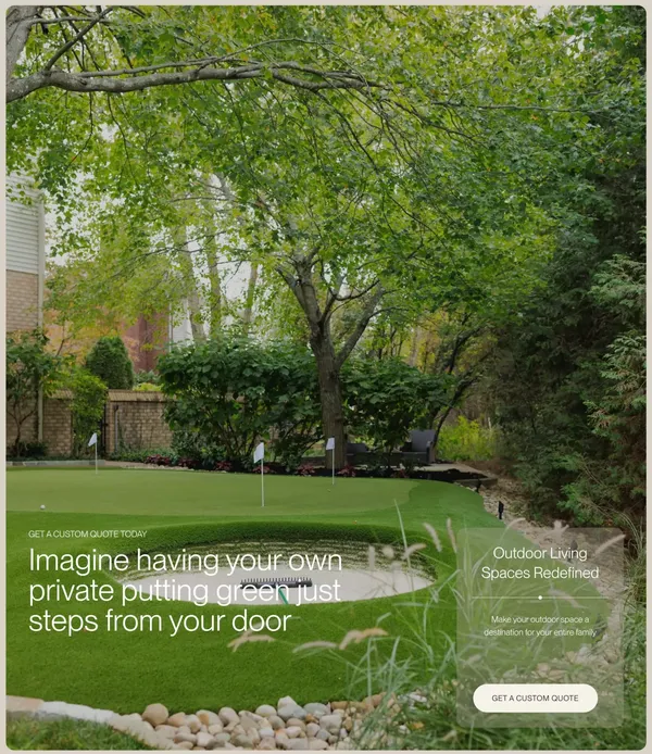 Custom Putting Greens & Artificial Turf in Nashville | 615 Turf - Landing design inspiration