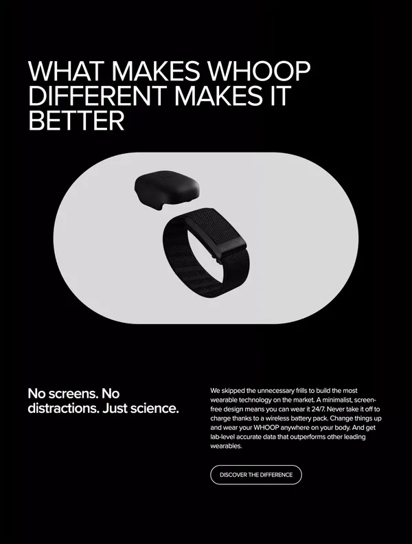 WHOOP | Unlock Your Potential - Landing design inspiration