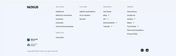 Noxus - Build Enterprise Autonomy with AI Employees - Landing design inspiration