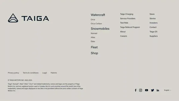 Taiga Motors | 100% Electric Powersport Vehicles - Landing design inspiration