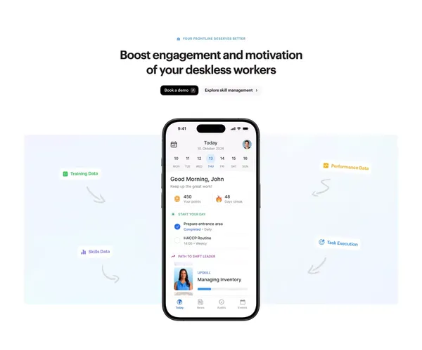 Bounti: Employee Training and Operations Platform - Landing design inspiration