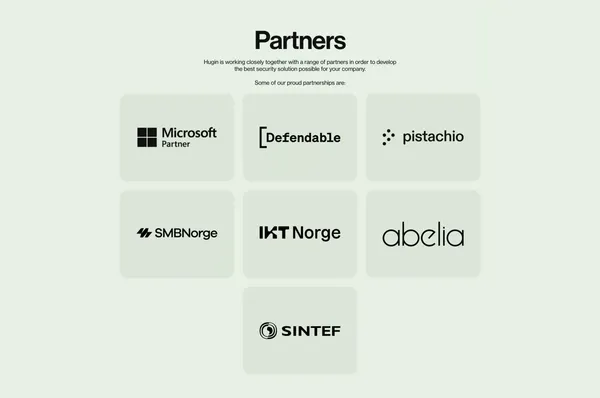 Hugin – Effortless cybersecurity. - Landing design inspiration