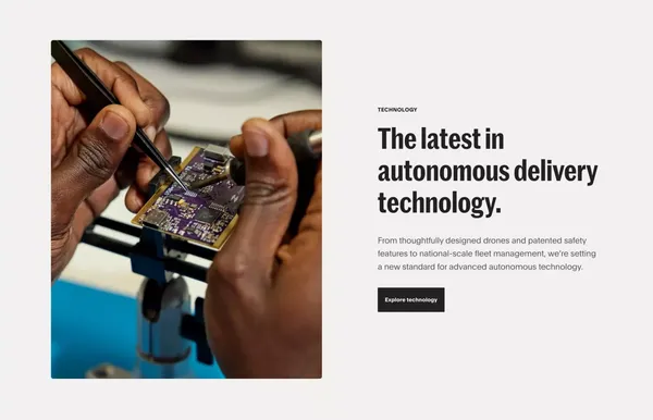 Zipline Instant Delivery & Logistics - Landing design inspiration