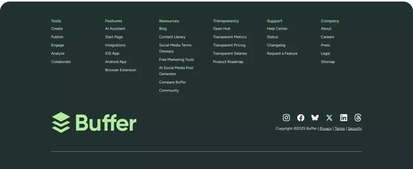 Buffer: Social media management for everyone - Landing design inspiration