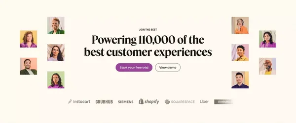 Zendesk - Landing design inspiration