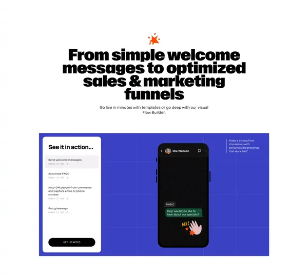 Chat Marketing Made Easy with Manychat - Landing design inspiration