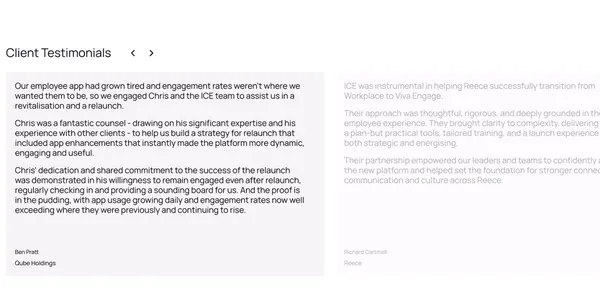 Intelligent Communications Experiences - Landing design inspiration