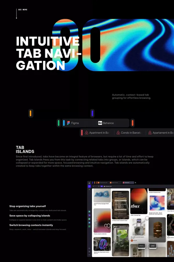 Opera One | Browsing reinvented | Opera - Landing design inspiration