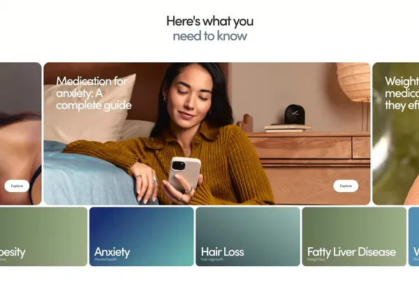 Hers for Women's Health | hers - Landing design inspiration