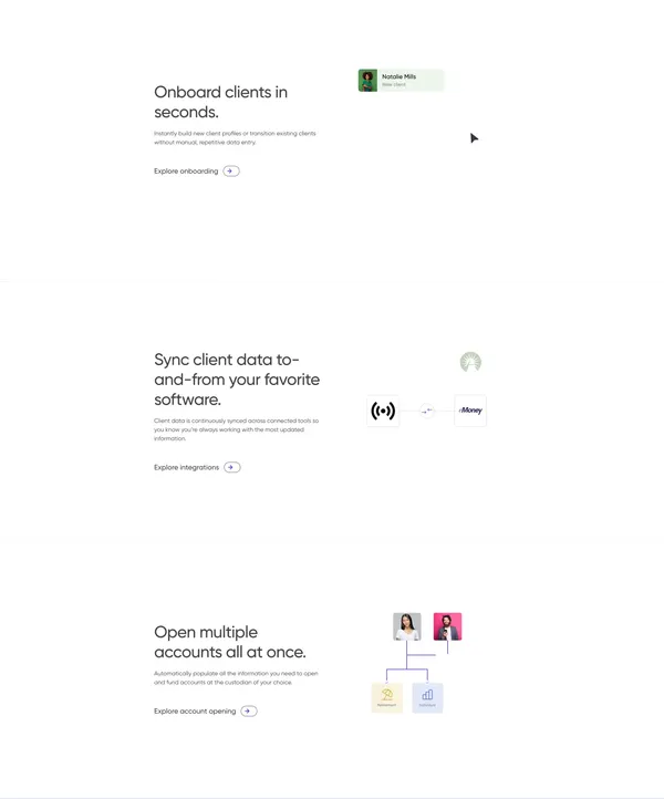 Easily collect, sync, and manage client data | Dispatch - Landing design inspiration