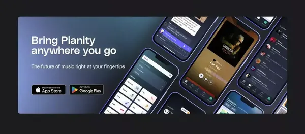 Pianity - Stream & Collect unique Musical Experiences - Landing design inspiration