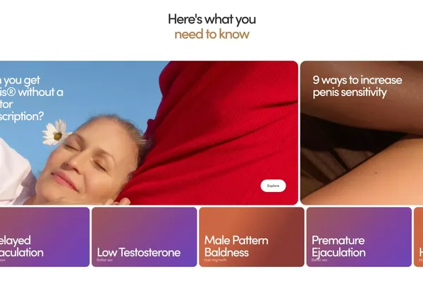 Telehealth for a healthy, handsome you | hims - Landing design inspiration