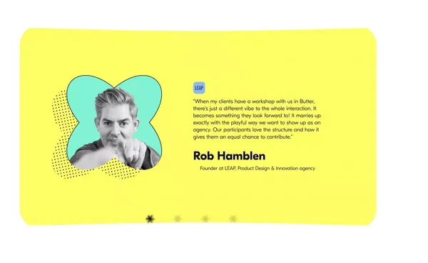Butter | Virtual collaboration as smooth as butter - Landing design inspiration
