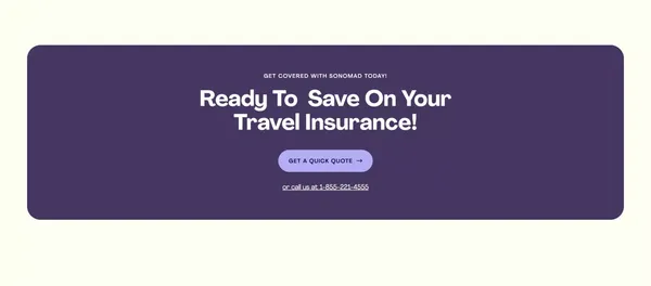Travel Insurance | Medical Insurance | soNomad. - Landing design inspiration