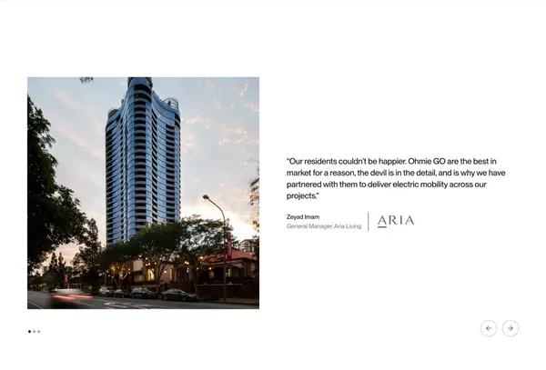 Ohmie GO | The Electric Mobility Platform for Buildings - Landing design inspiration