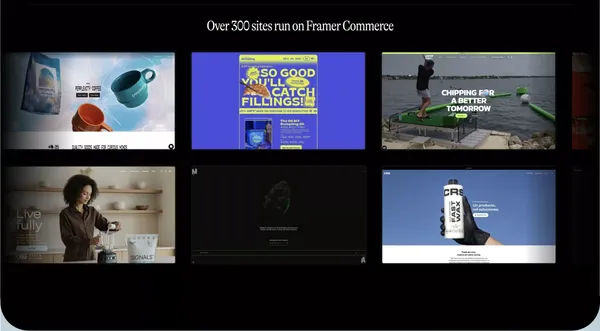 Shopify x Framer Integration | Framer Commerce - Landing design inspiration